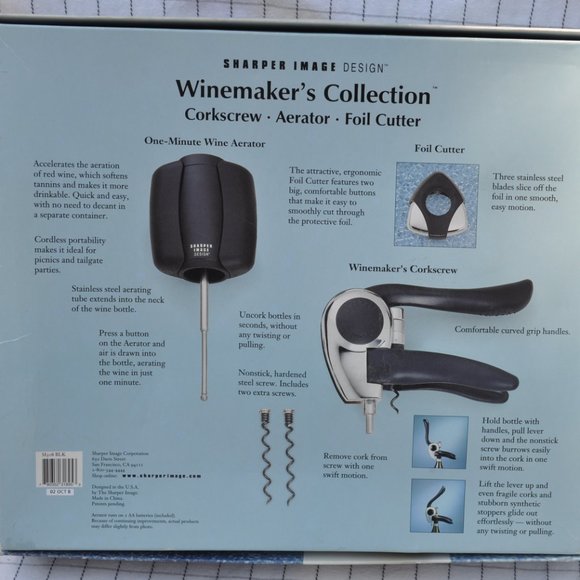 7 piece winemakers collection corkscrew aerator	Sharper Image Design (21) - Picture 2 of 3